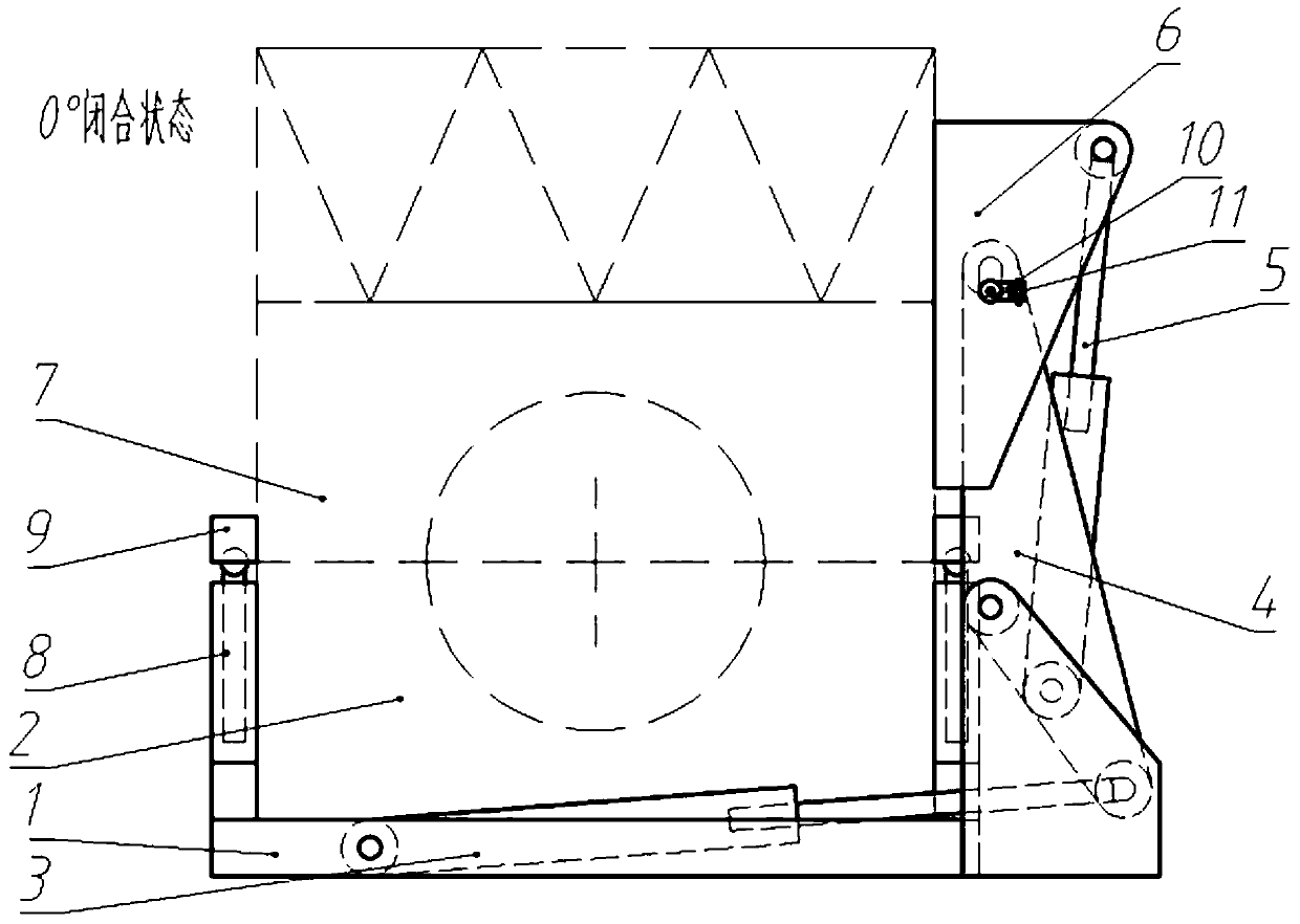 Wind blade automatic turning and mold closing device