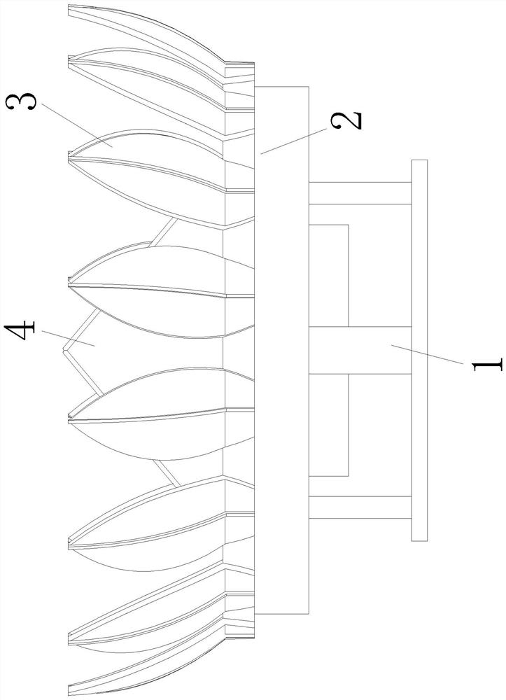 A lotus projection device