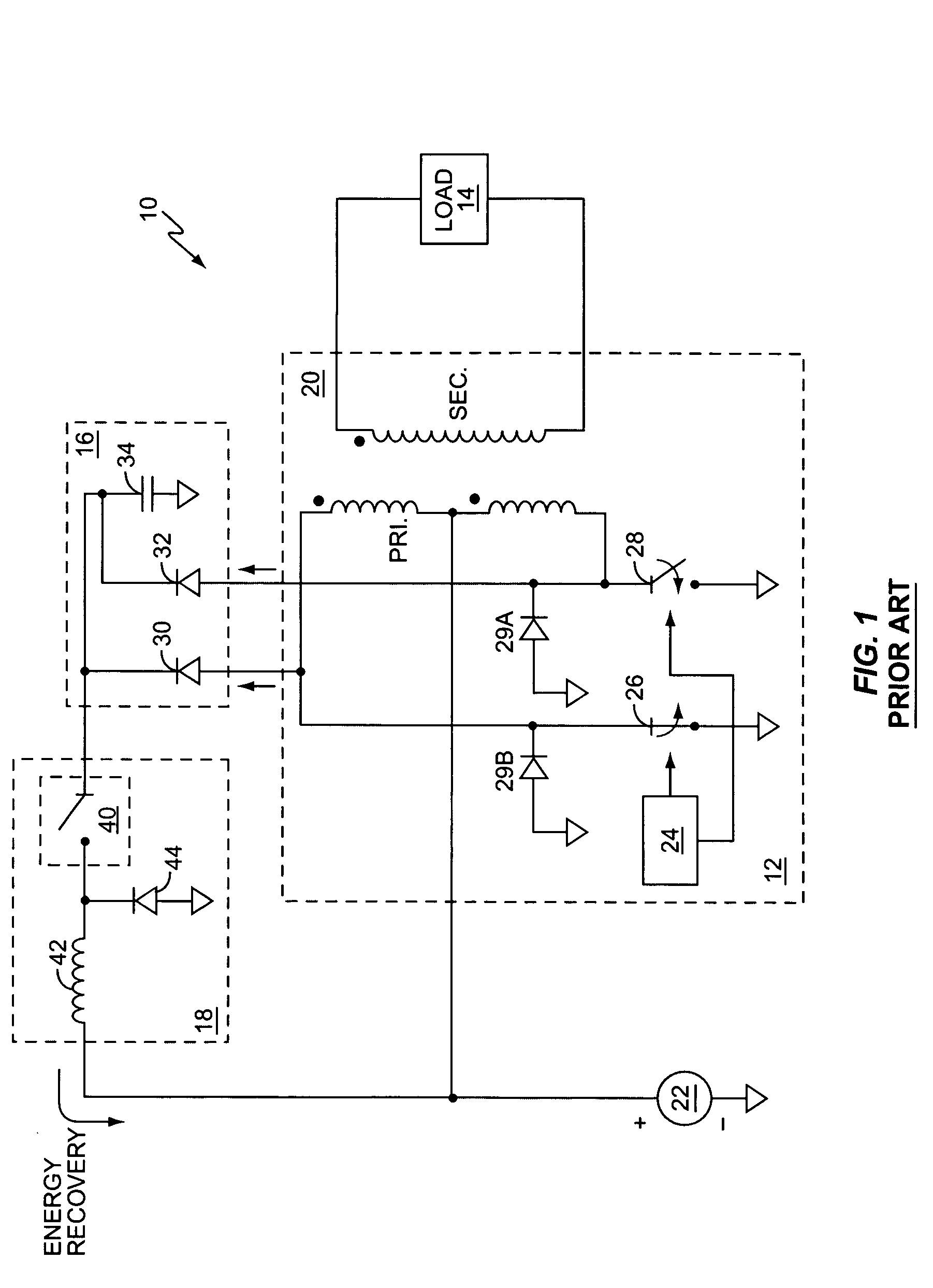 Push-pull inverter with snubber energy recovery