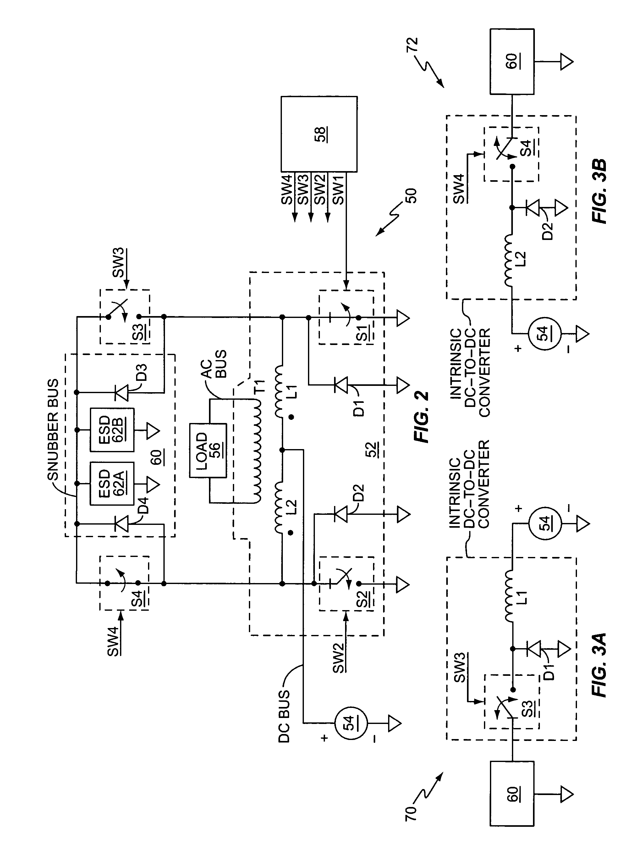 Push-pull inverter with snubber energy recovery