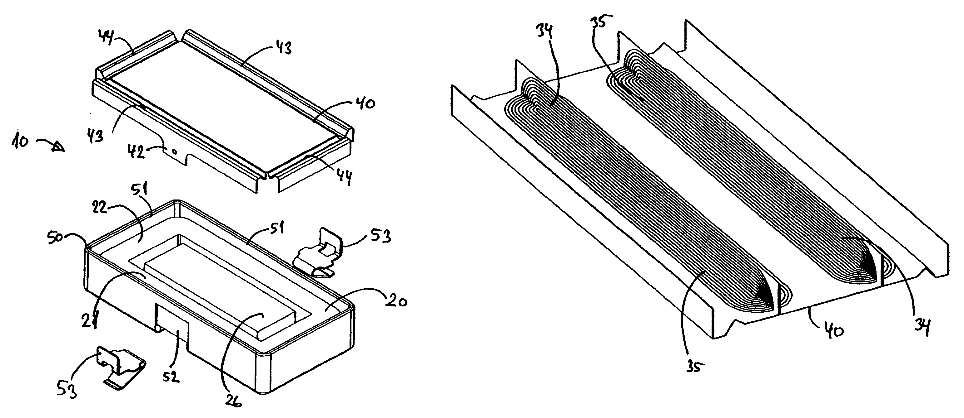 One-magnet rectangular transducer