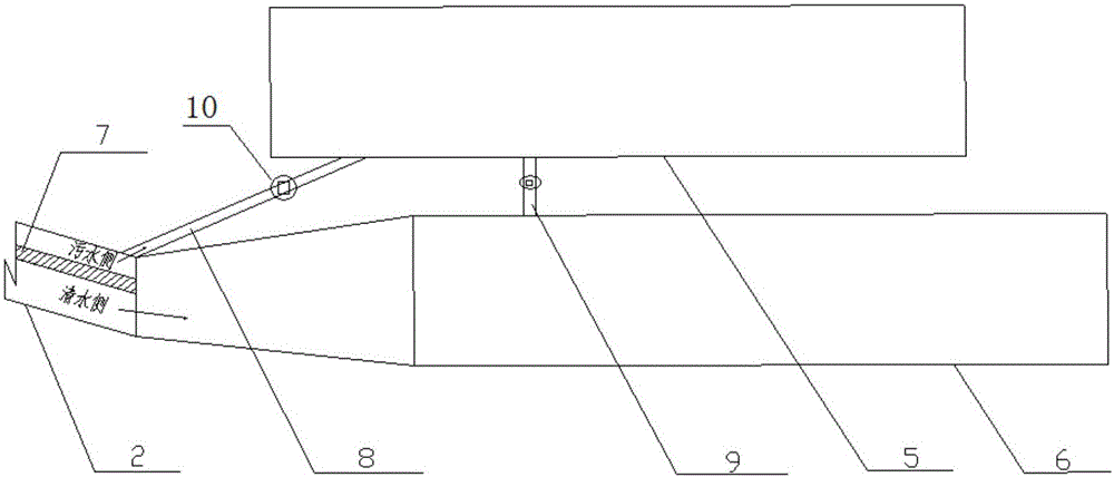 Flood drainage system for valley-type tailing pond