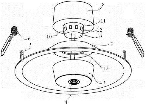 Pyroelectric infrared induction type LED (Light-Emitting Diode) lamp