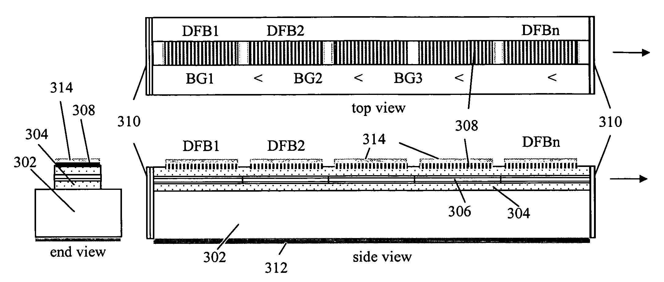 Light source for swept source optical coherence tomography based on cascaded distributed feedback lasers with engineered band gaps