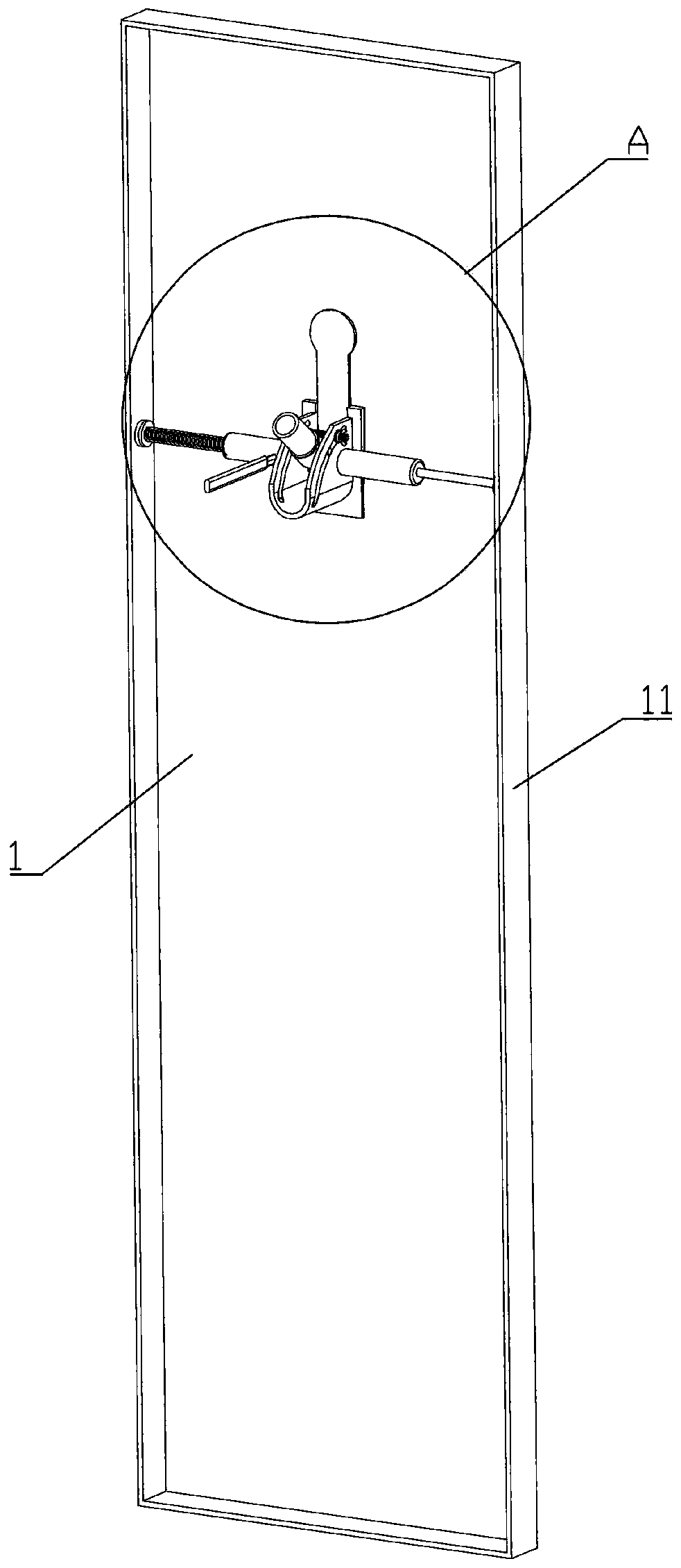 Embedded device for creeping formwork suspension