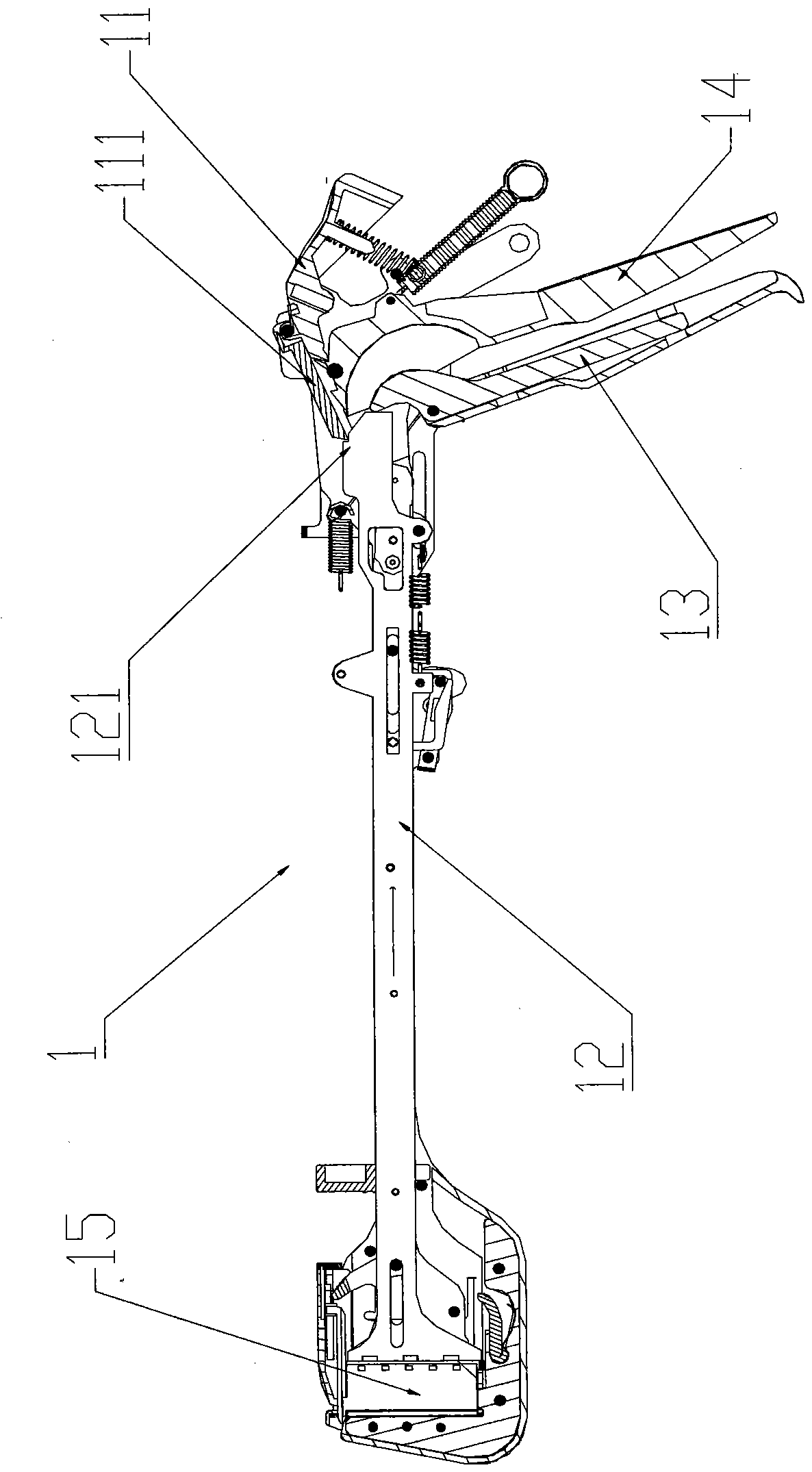 A stapler with firing locking device