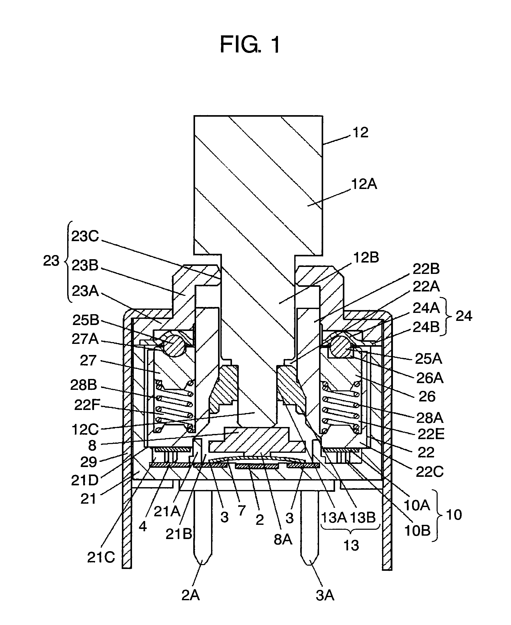 Rotary clicking electronic component