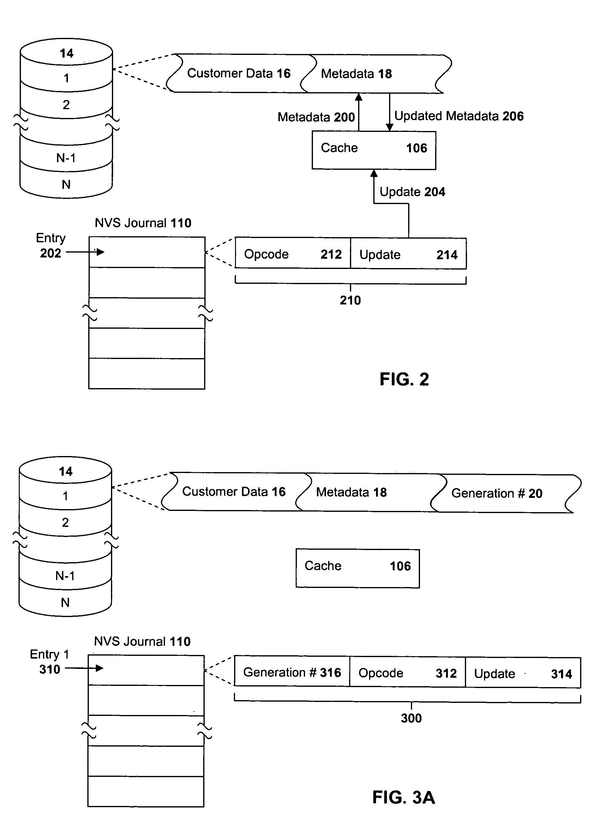 Managing atomic updates on metadata tracks in a storage system