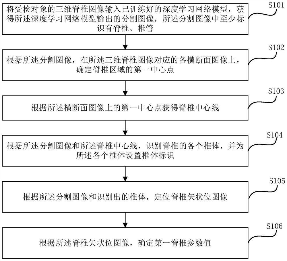 Spine detection method and device, electronic equipment and storage medium