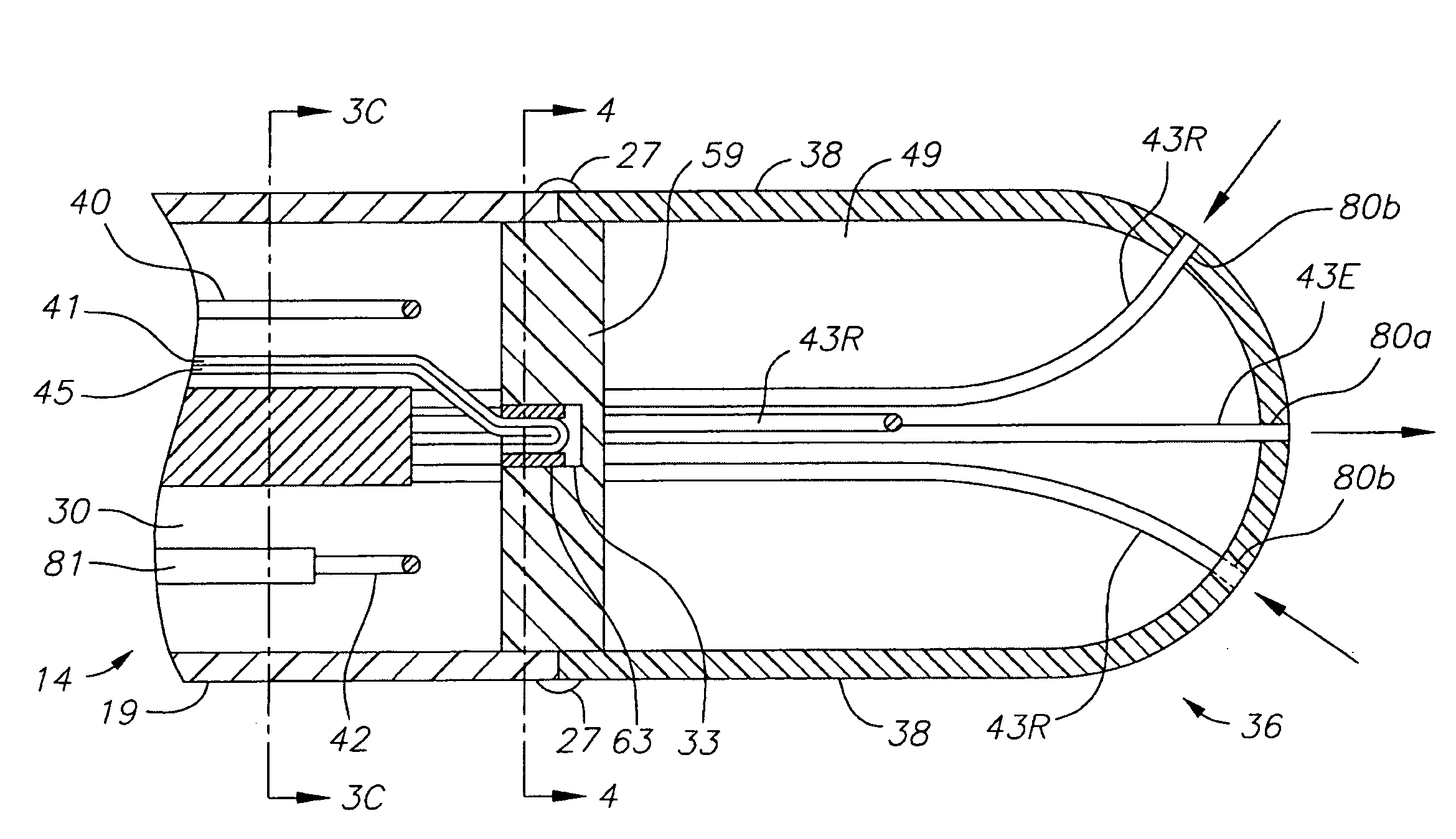 Catheter with multi port tip for optical lesion evaluation