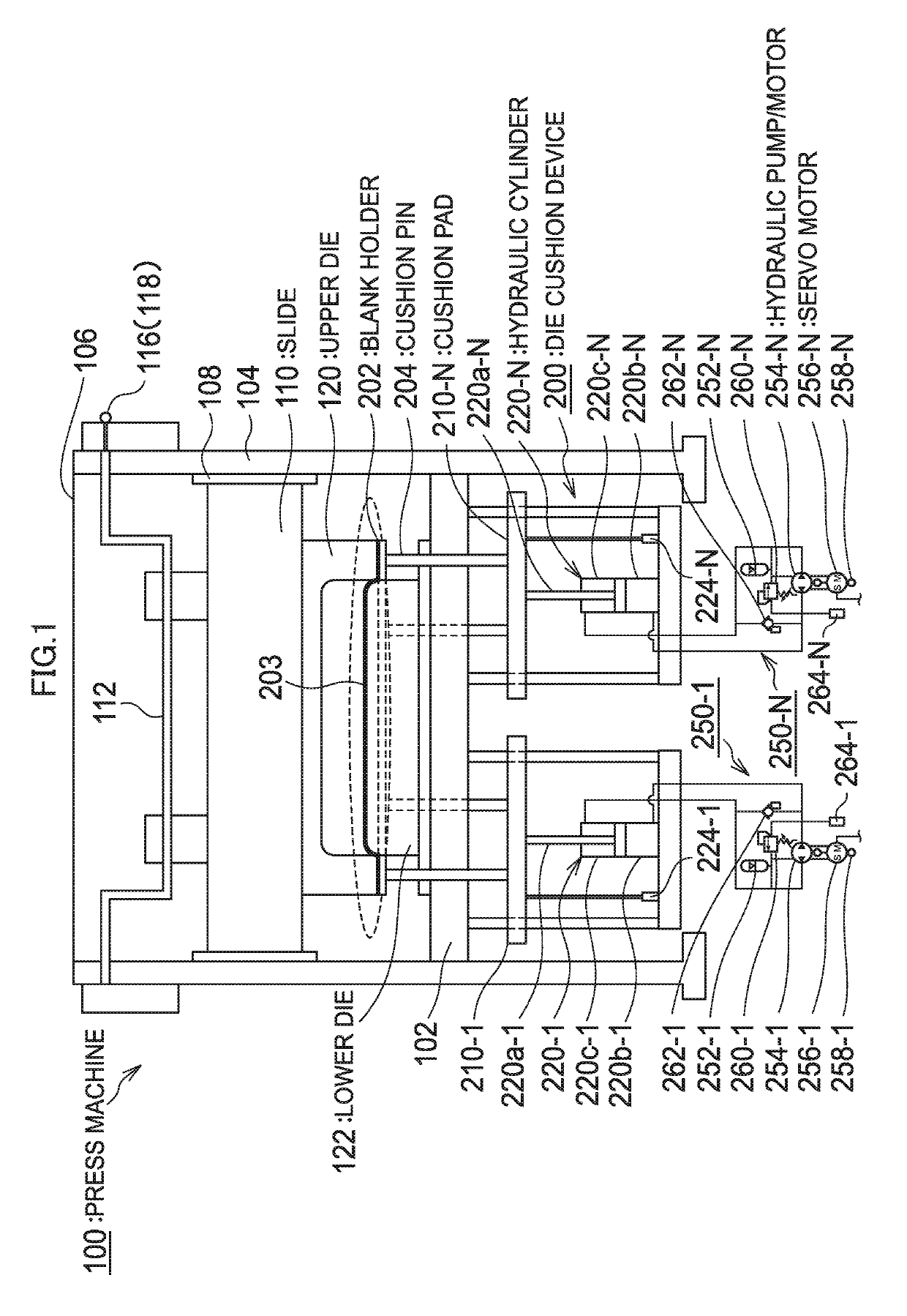 Die cushion device of press machine