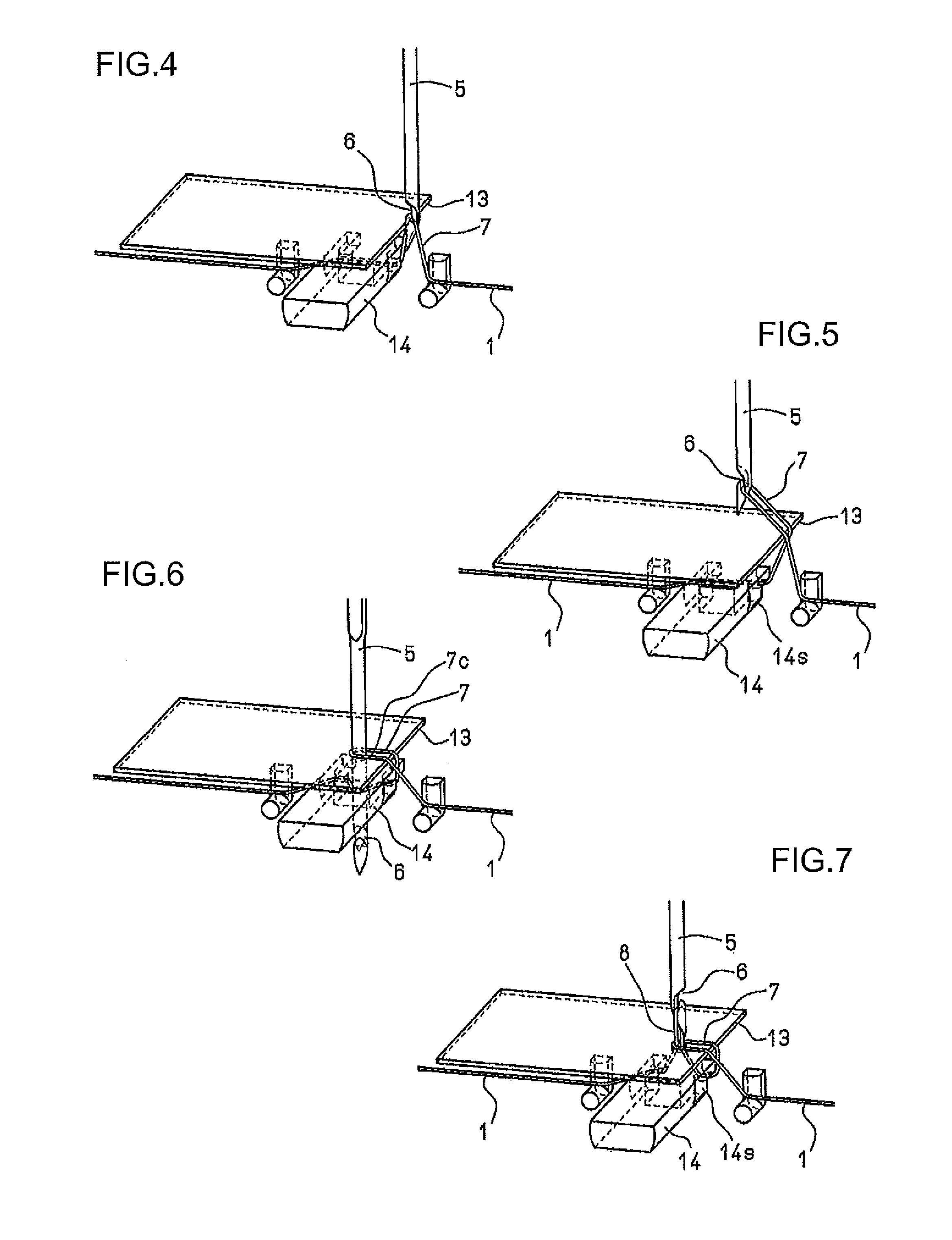 Method for applying a component of a package for a substance for infusion