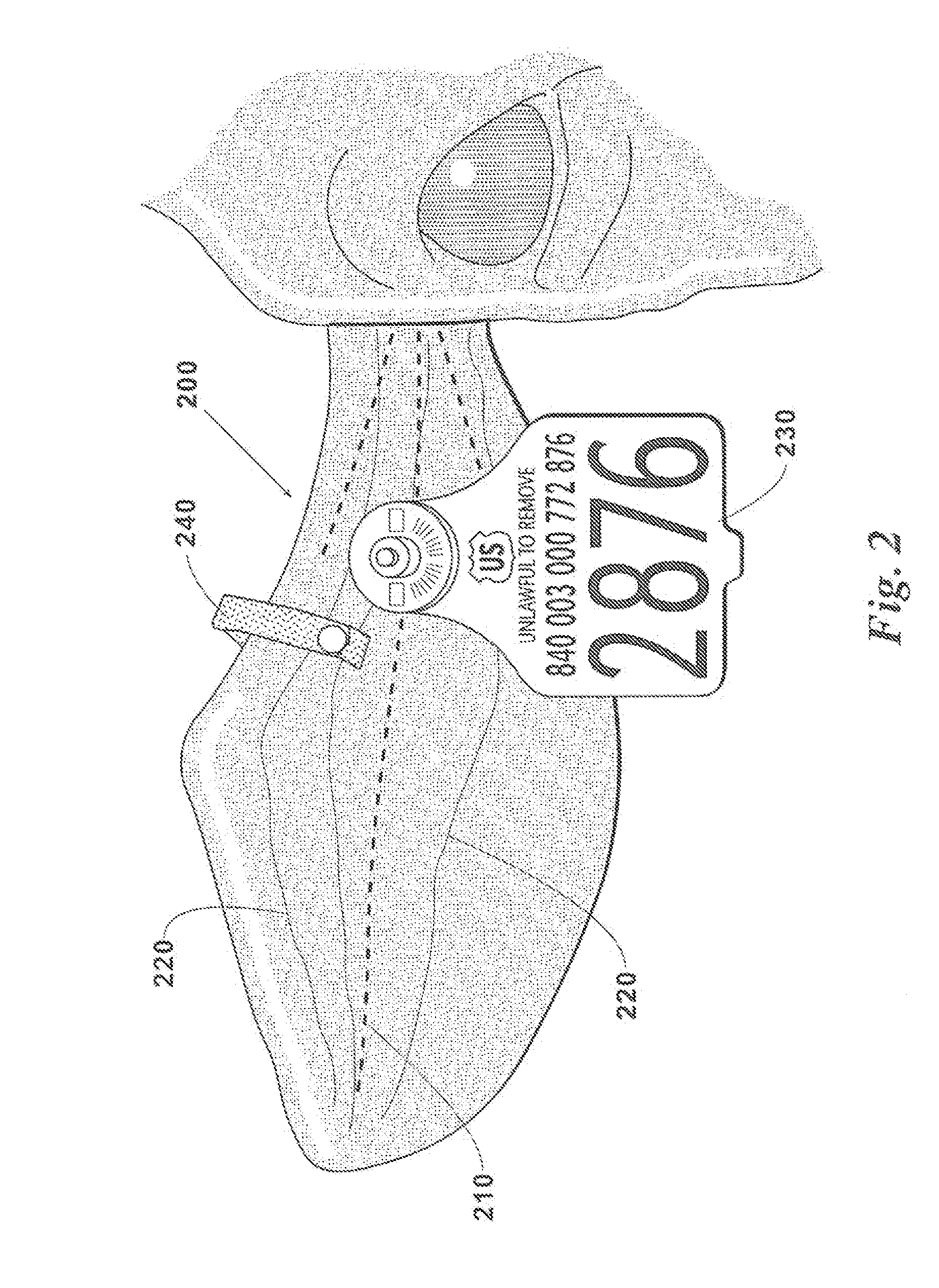 Fluttering ear tag for bovine vaccination