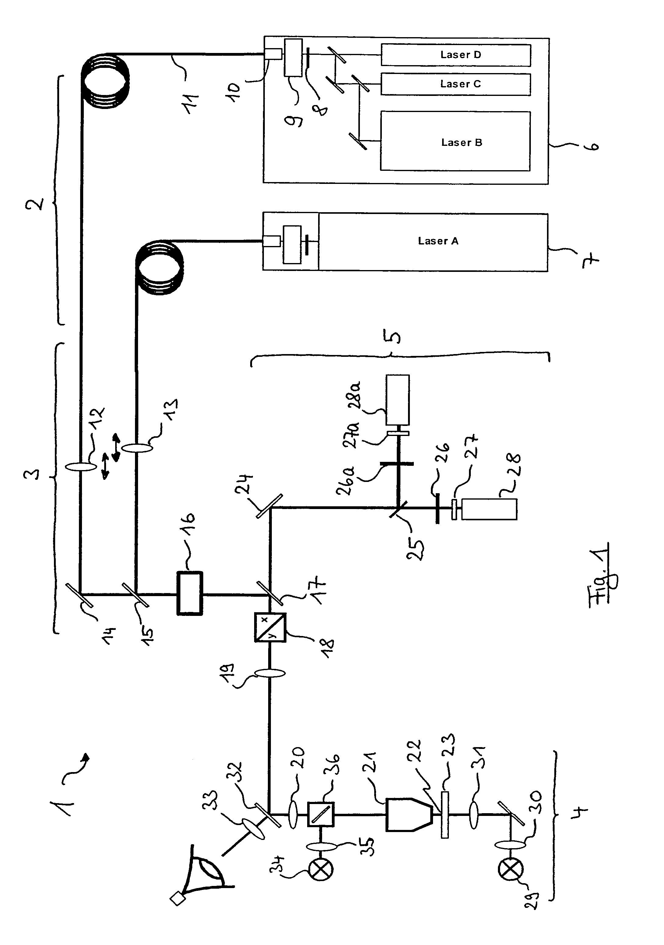 Light scanning microscope and use