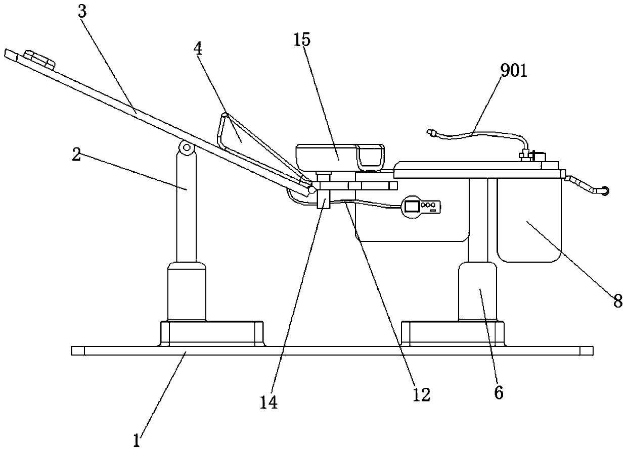 Electric inflatable gynecologic and obstetric ultrasonic auxiliary examination device