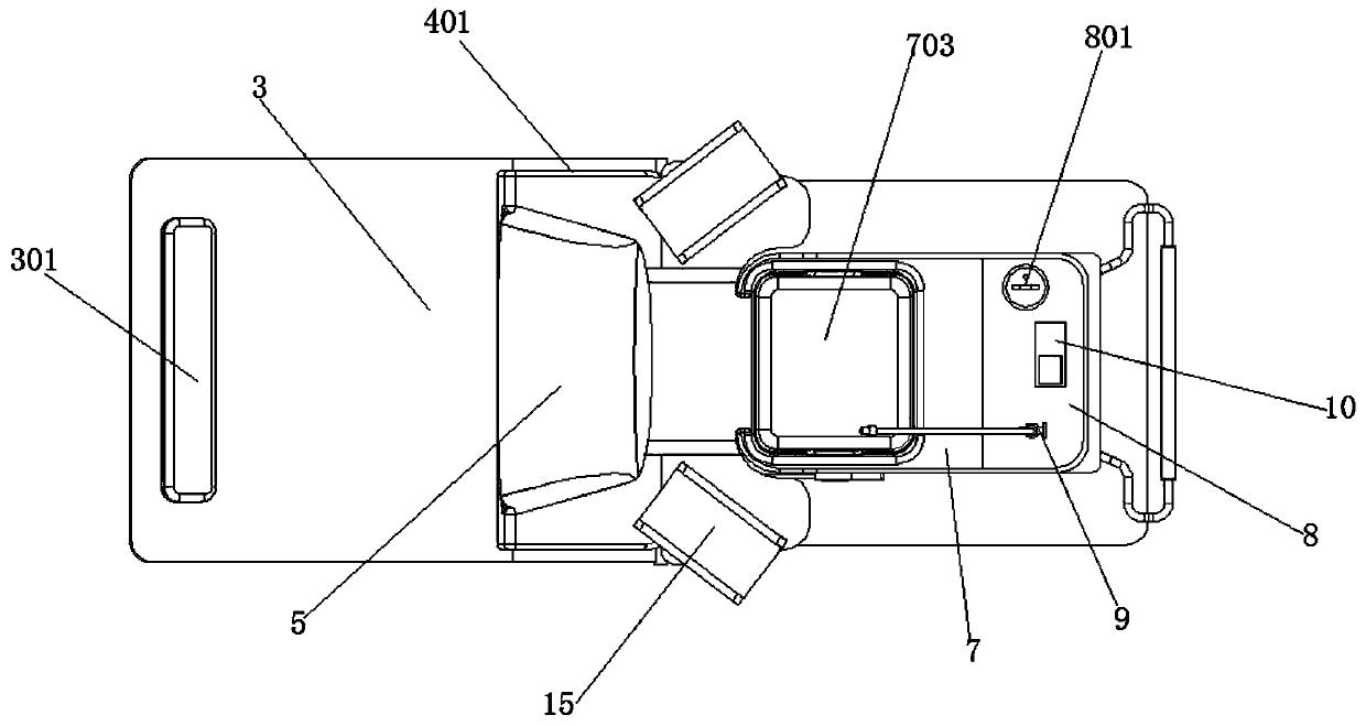 Electric inflatable gynecologic and obstetric ultrasonic auxiliary examination device