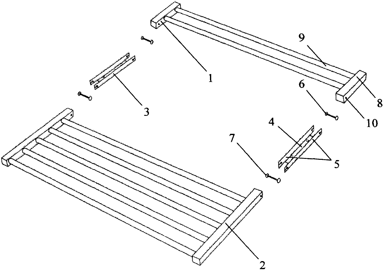 Folding towel rack