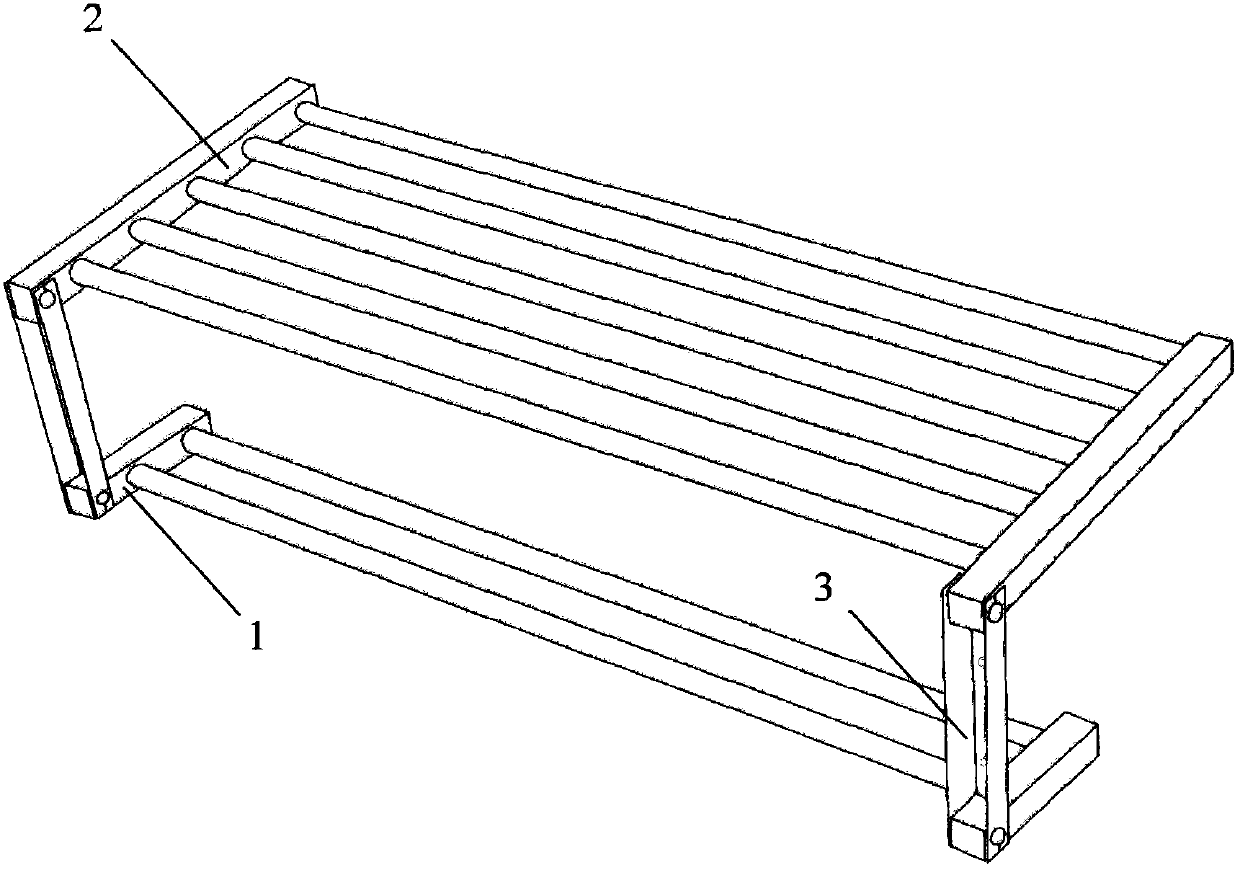 Folding towel rack