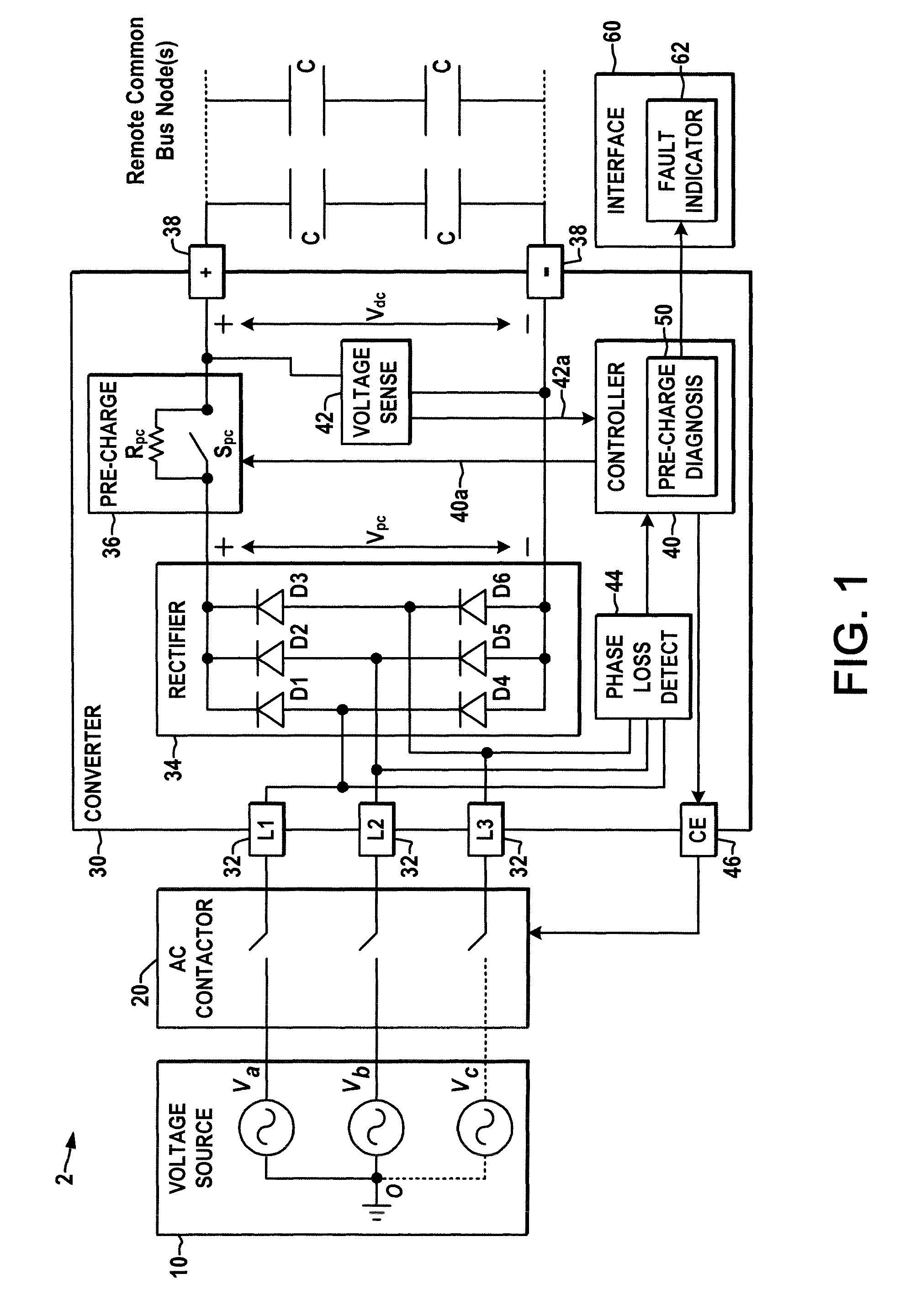 Method and apparatus for pre-charging power converters and diagnosing pre-charge faults