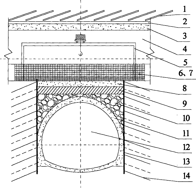 Zero spacing construction method at the intersection of the upper and lower main tunnels of the underground interchange