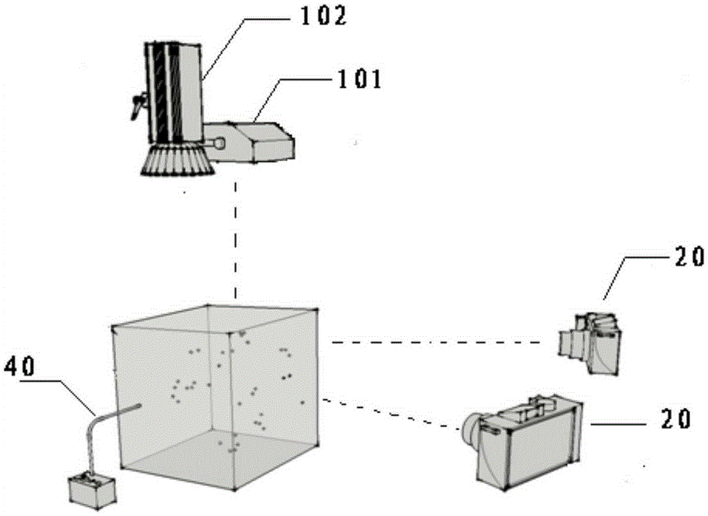 Device for recording air velocity field information and method thereof