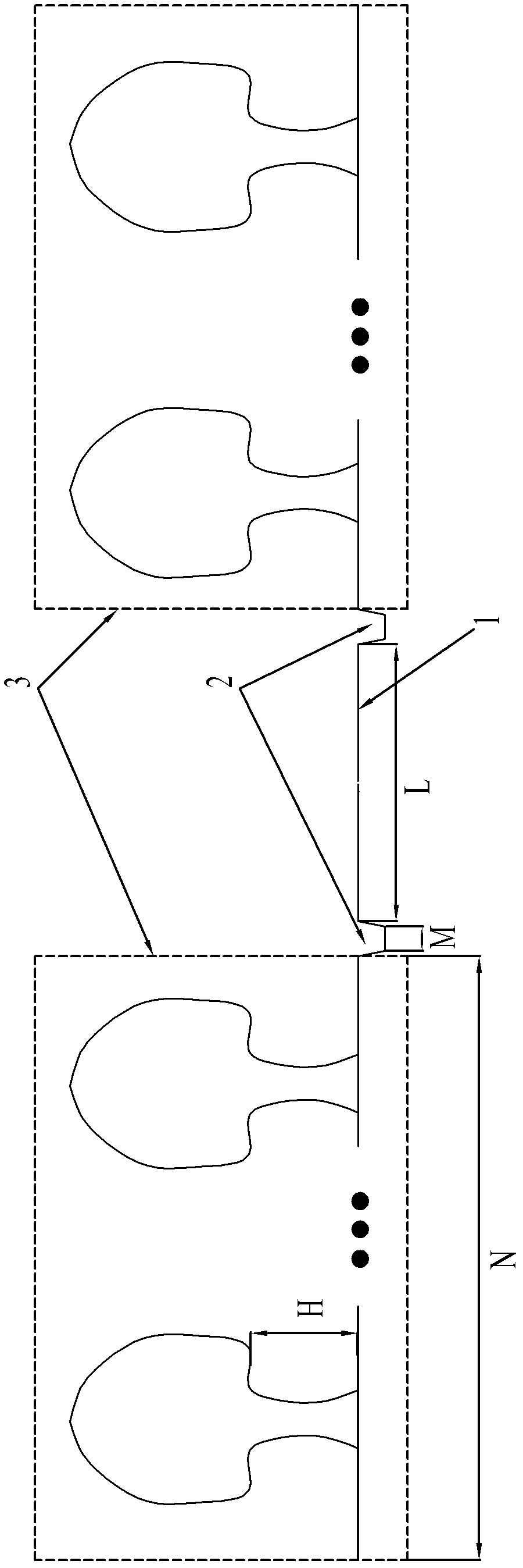 Obstruction system of improved type biological fireproof forest belts and construction method thereof