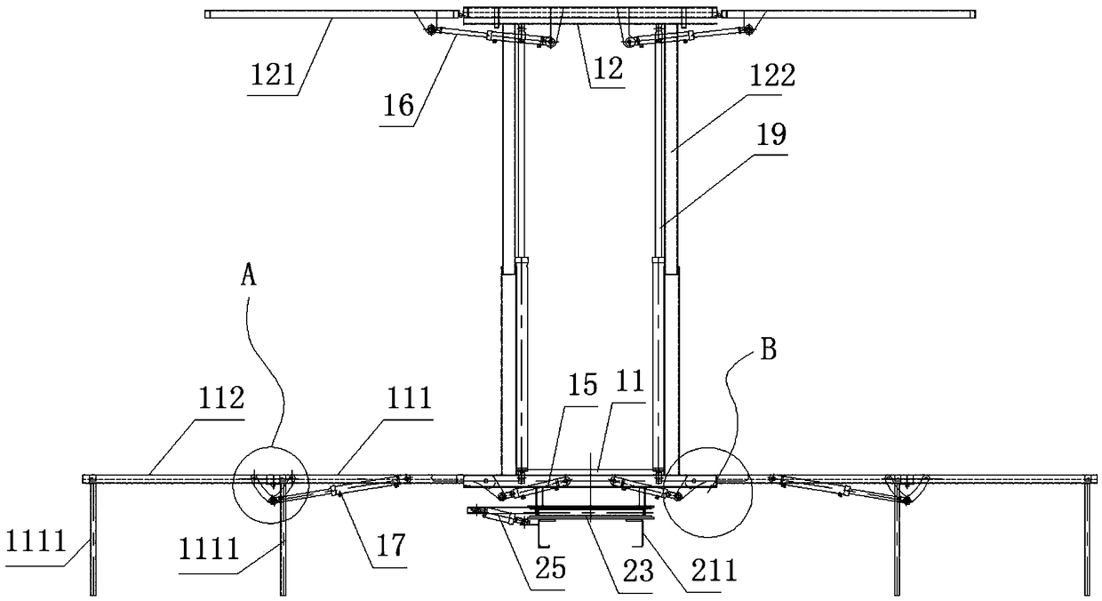 A single-layer rotating stage car