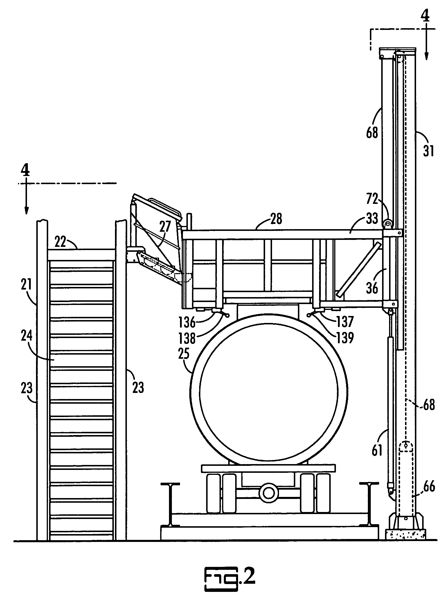 Bulk material transport vehicle access structure