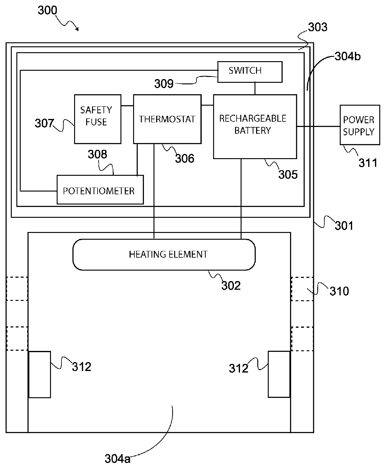 Electrical heating device for water pipes