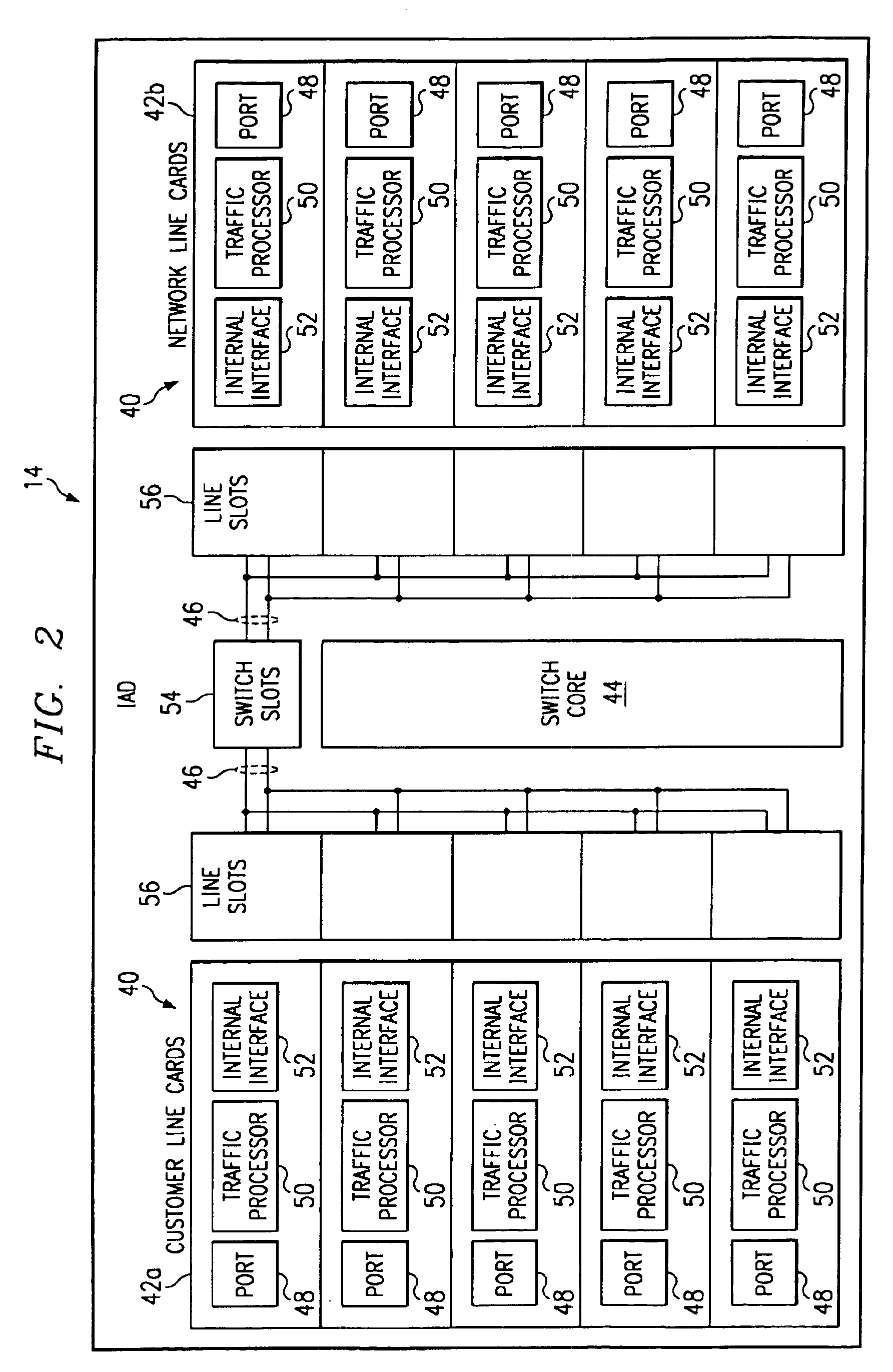 Time slot interchanger (TSI) and method for a telecommunications node