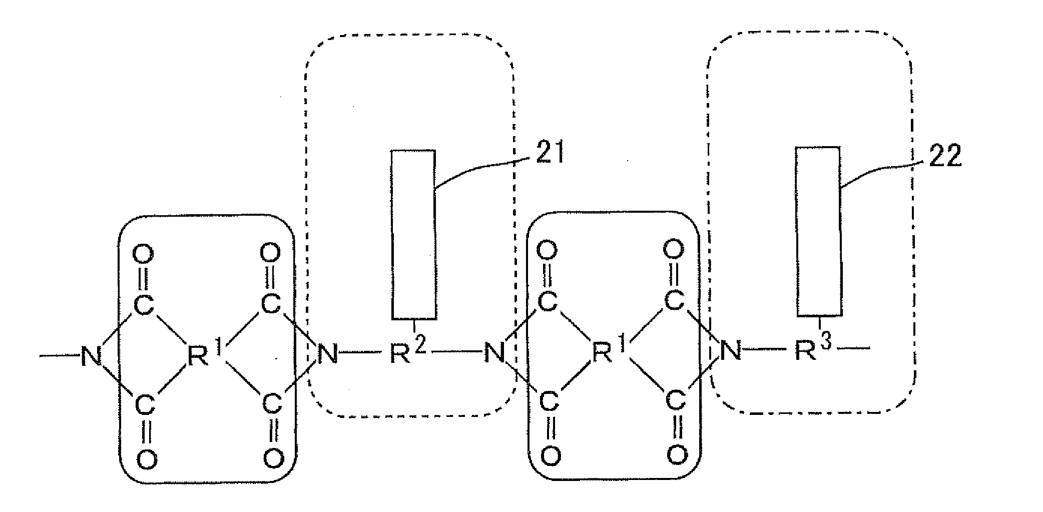 Liquid crystal display device and polymer for aligning film material