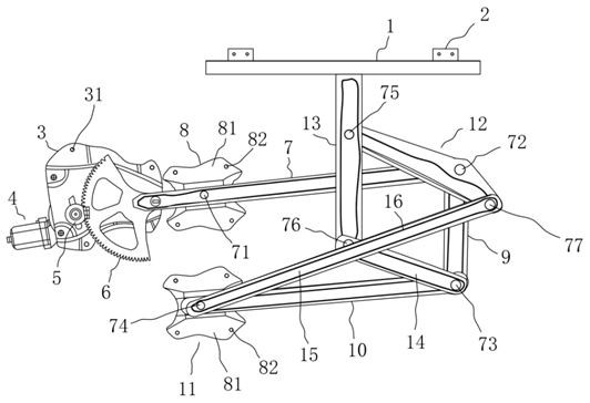 Automobile glass lifting system