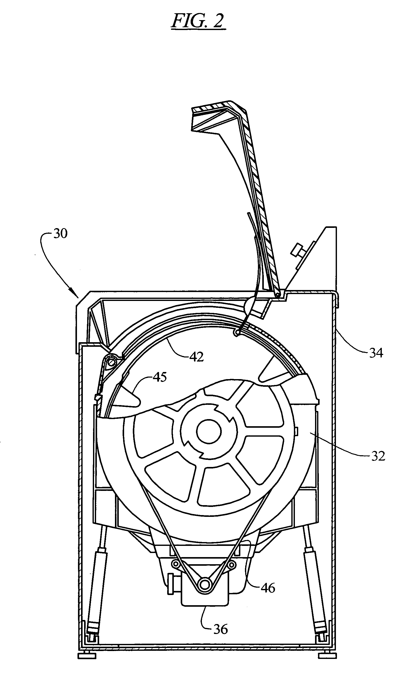 Random tumbling washing machine wash chamber for improving cleaning while minimizing mechanical damage to clothes