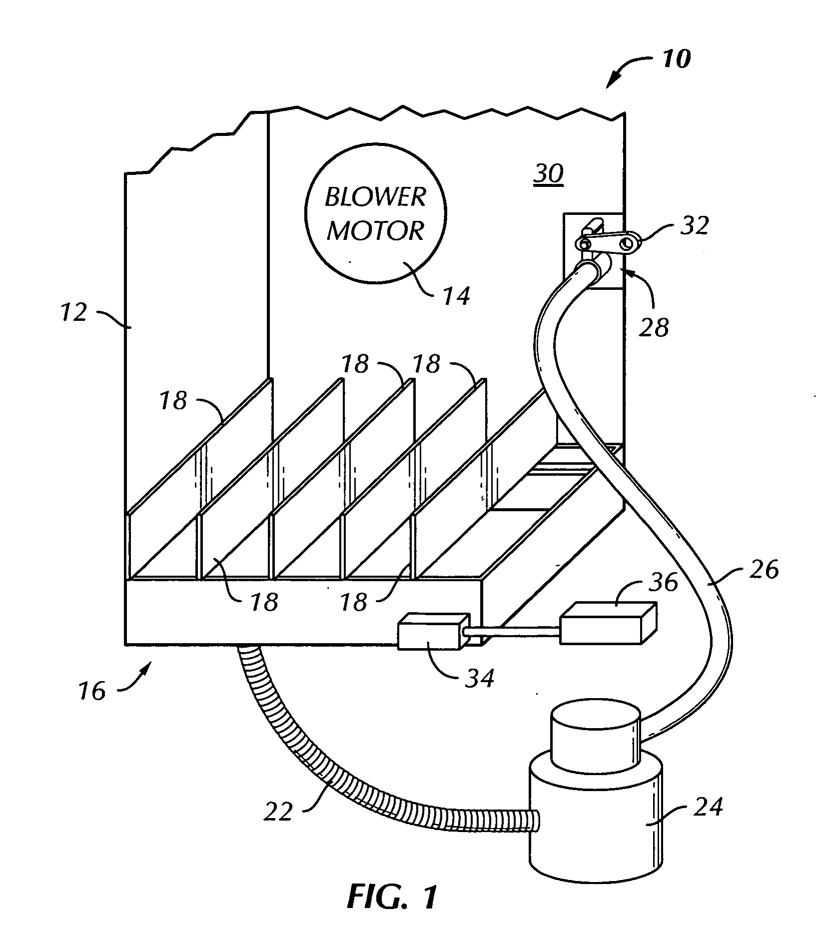 Automatic cleaning system for filtration of an air circulation system