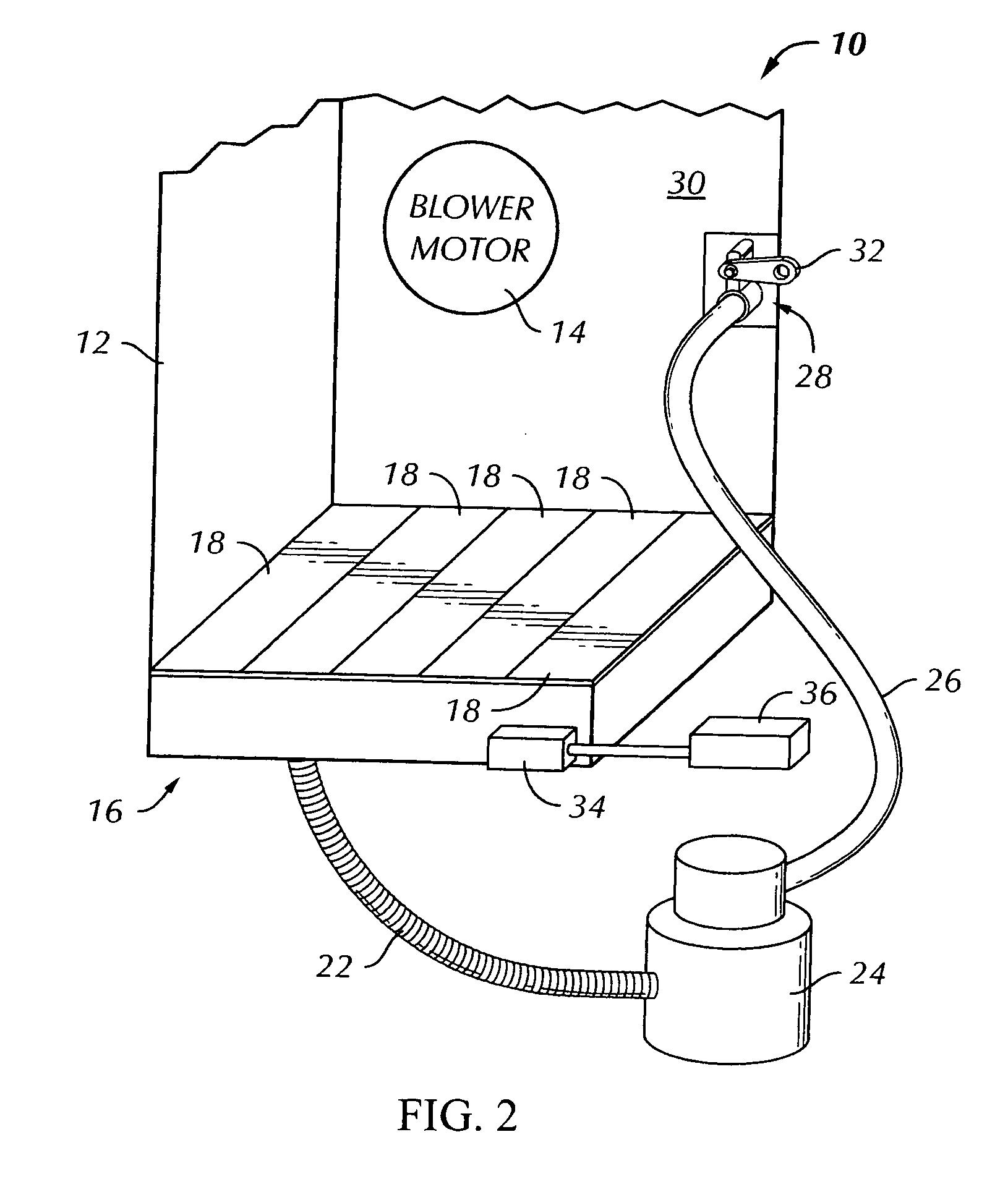 Automatic cleaning system for filtration of an air circulation system