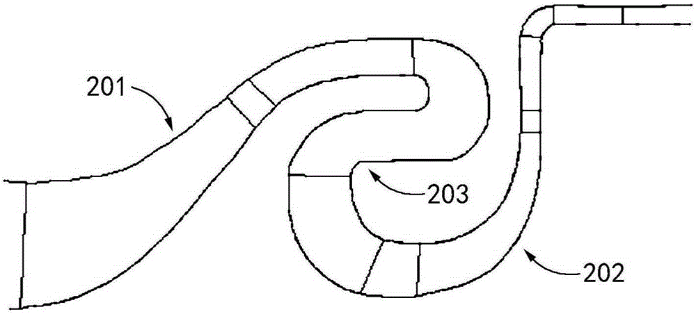 Oblique flow and centrifugal combined compressor