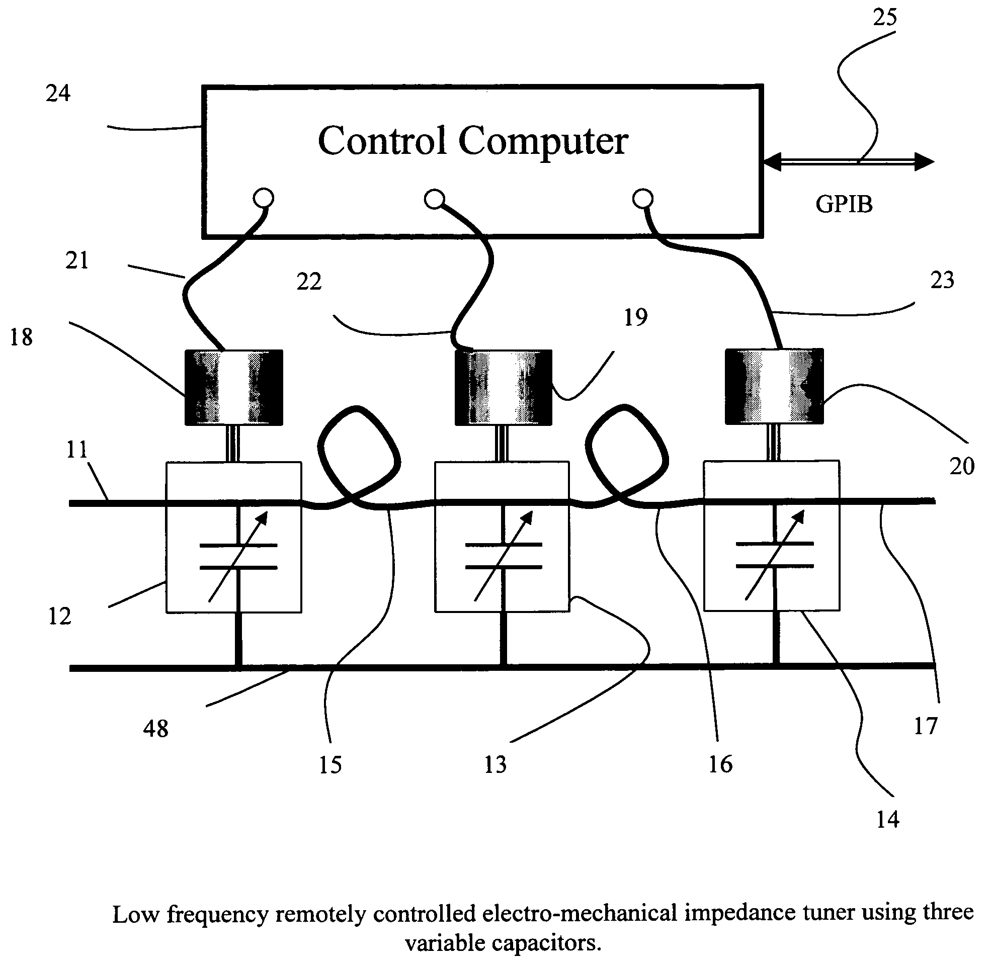 Low frequency electro-mechanical impedance tuner