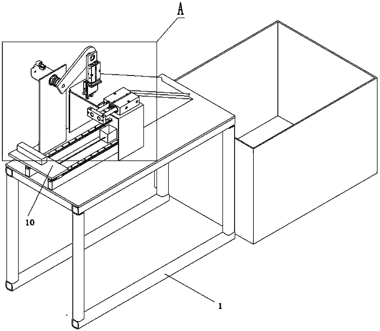 Clamping device and method for clamping materials at different positions