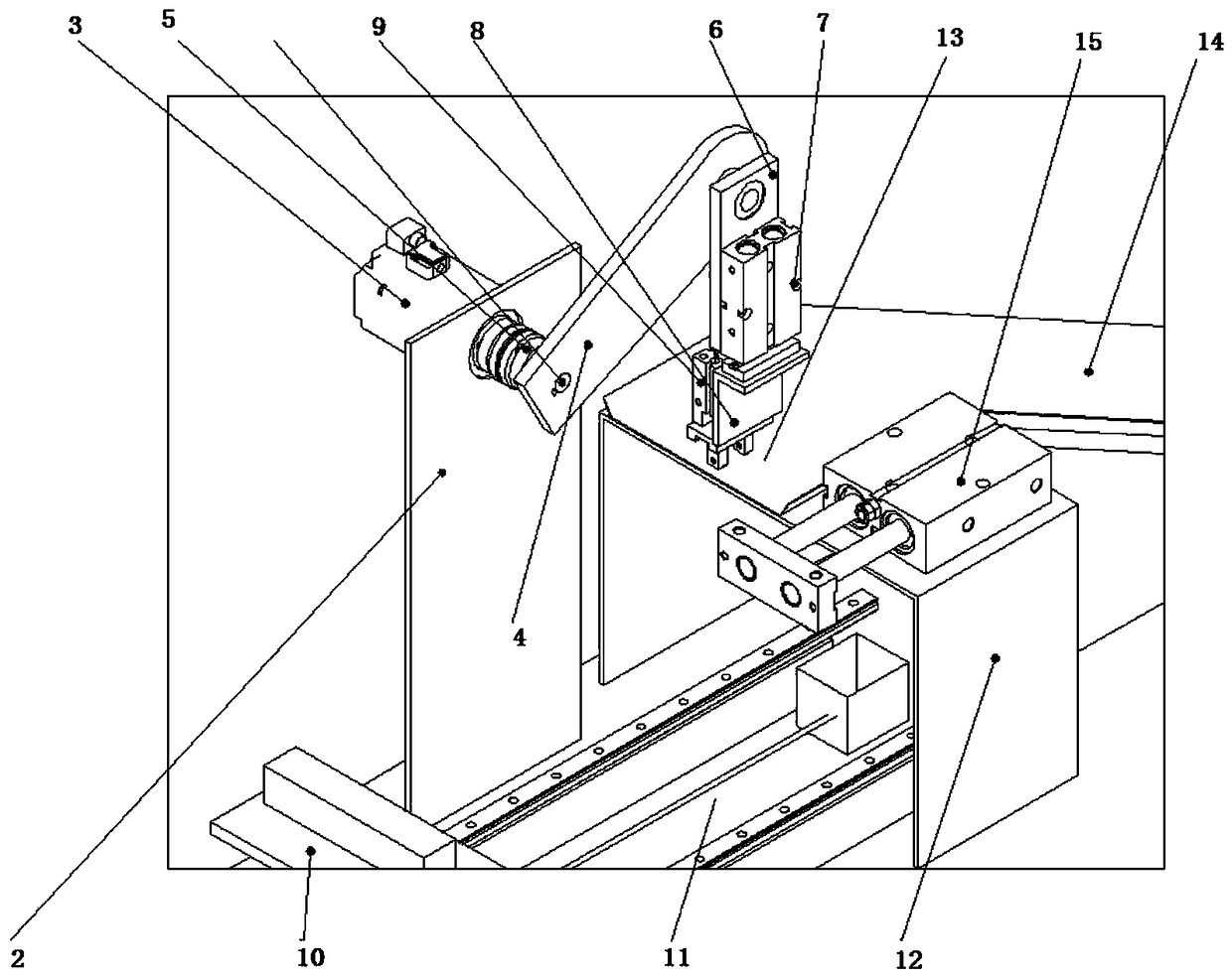 Clamping device and method for clamping materials at different positions