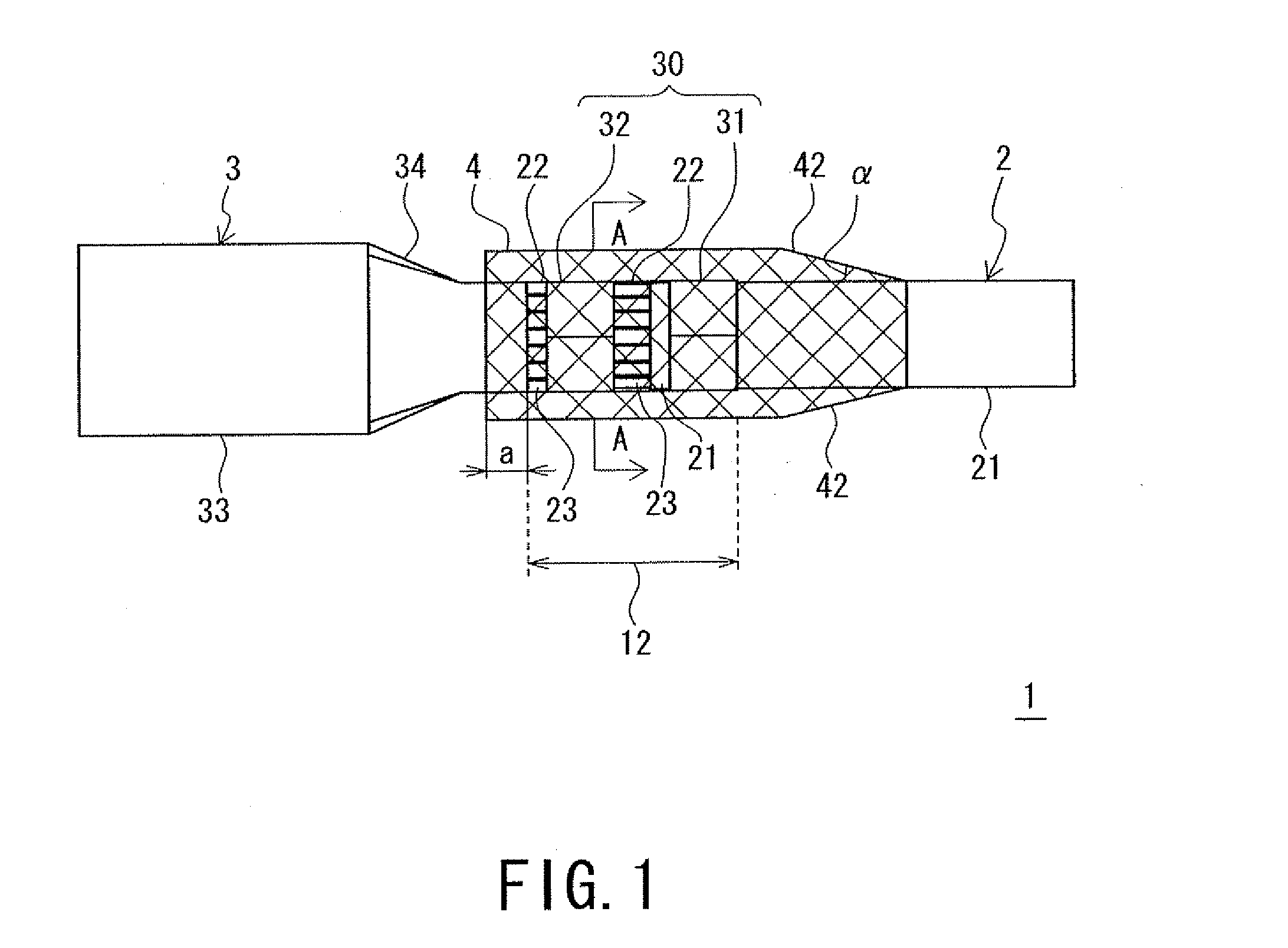 Crimped terminal wire for automobile