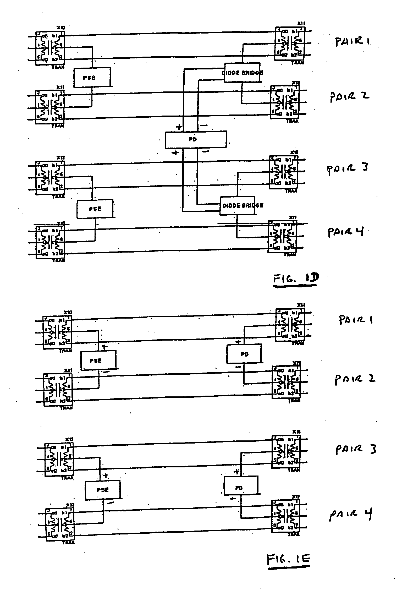 Fail-safe inline power in a wired data telecommunications network