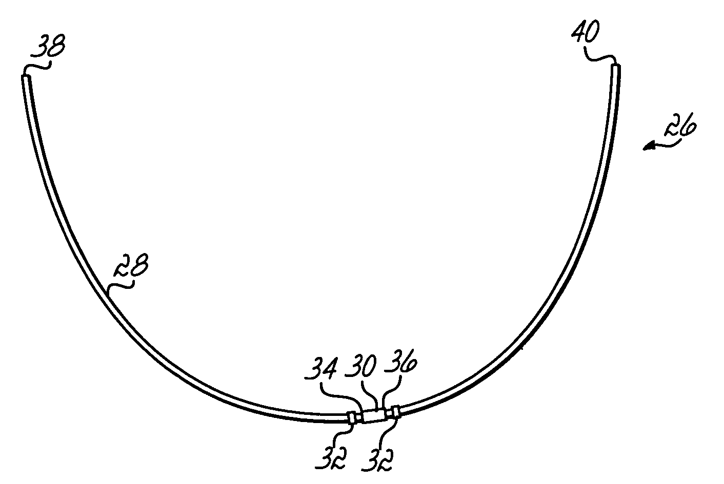 Archwire assembly with stops