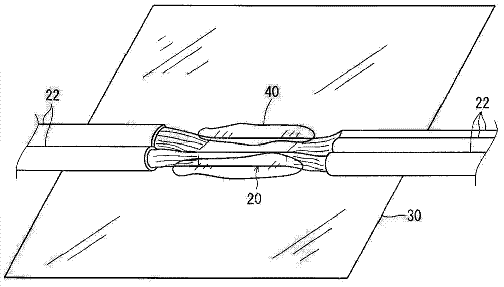 Light irradiation device for curing and method of manufacturing electric wire module including connection part