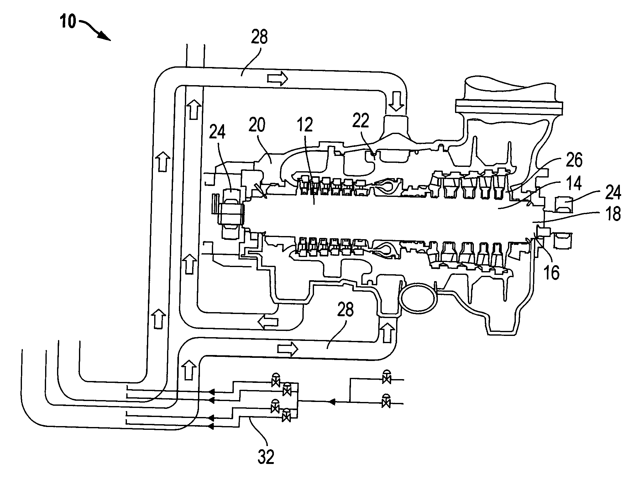 System and method of cooling steam turbines