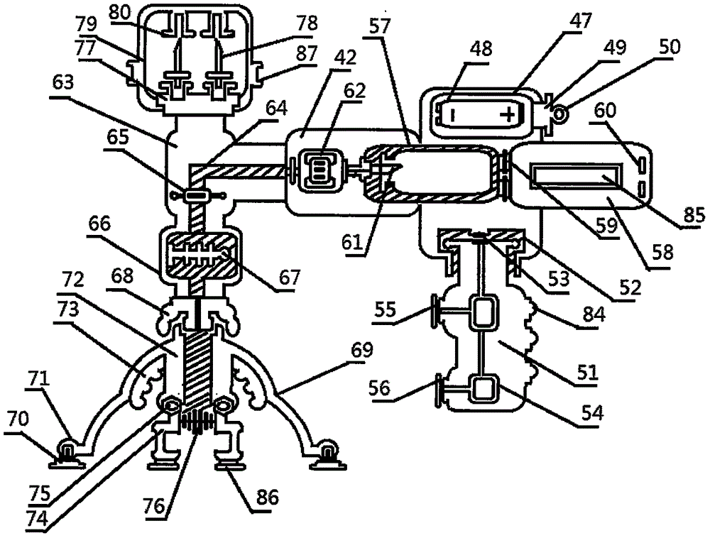 Portable anesthesia combined-type device