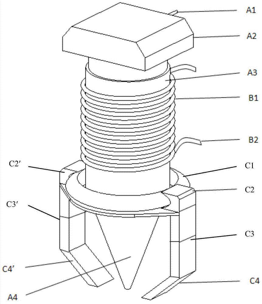 A yoke-type local micro-magnetization detection device suitable for point defects