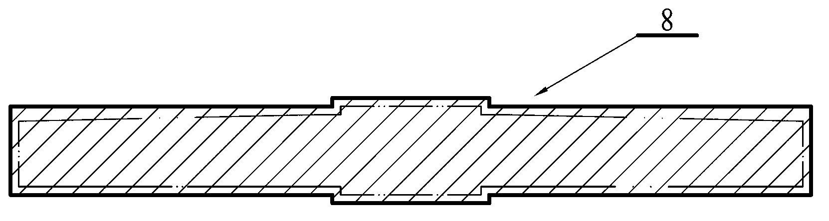 Large bottom plate made of forged blank for annular heating furnace and method for manufacturing large bottom plate
