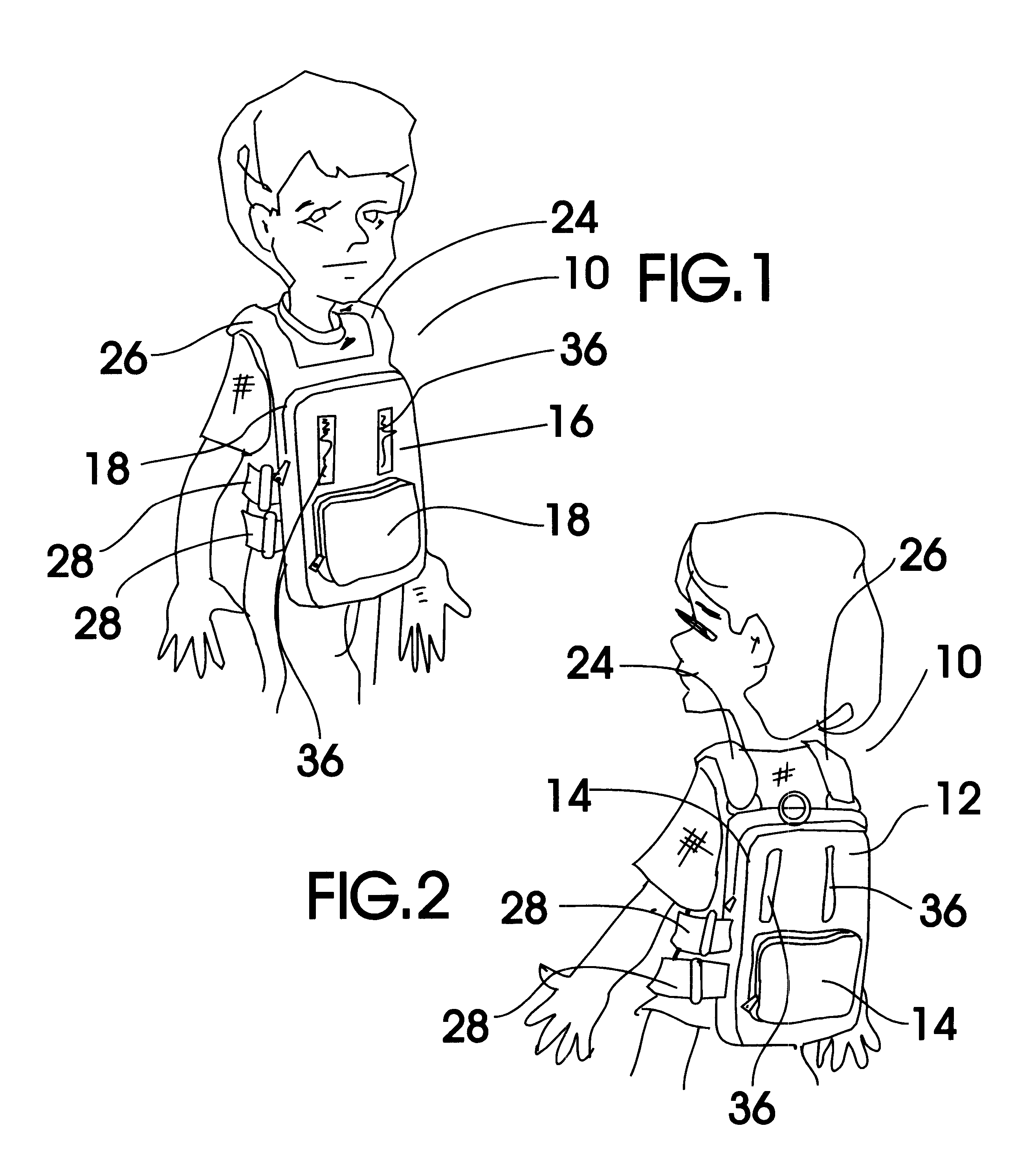 Front and back book sack