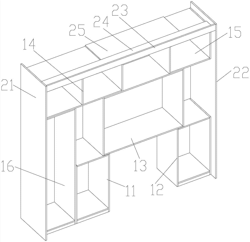 Modular combined wardrobe