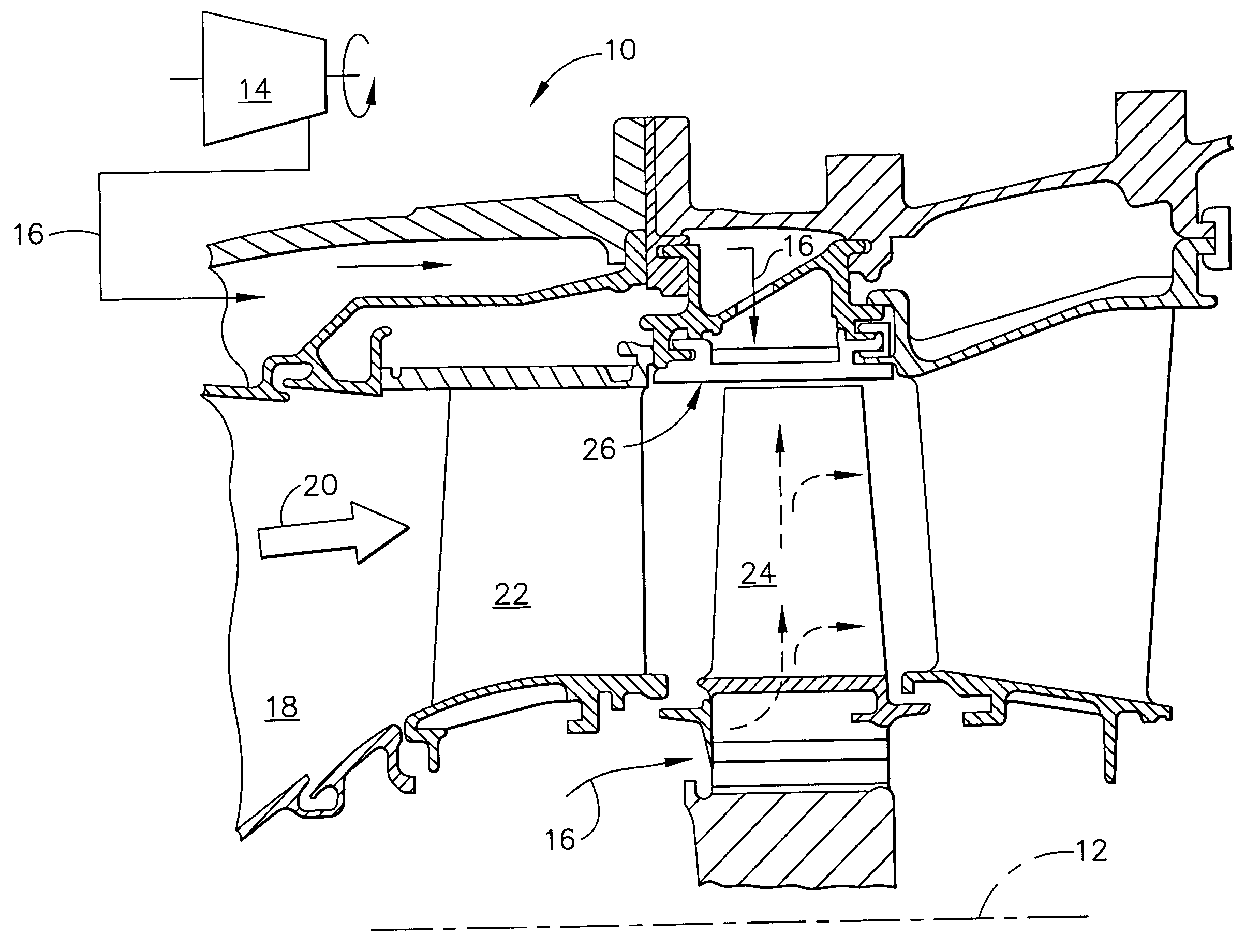 Network cooled coated wall